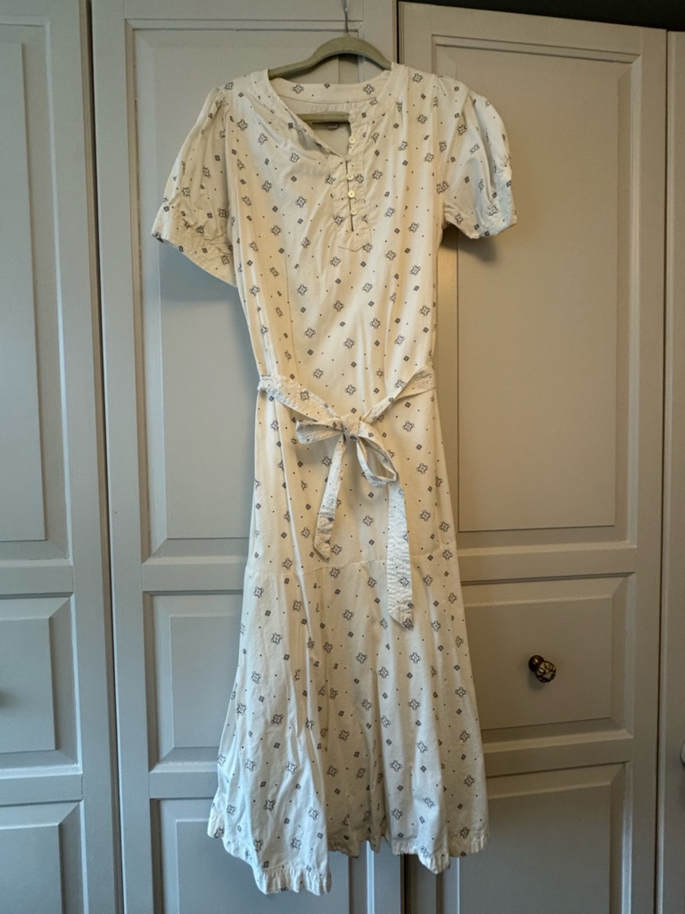 Mud block print tiered dress